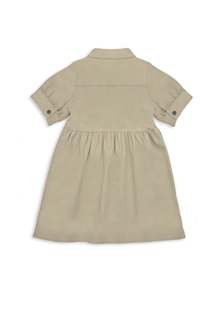 Ecru Puff Sleeve Dress