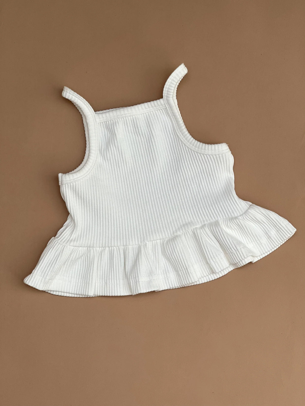 BASICS Peplum Singlet | Coconut