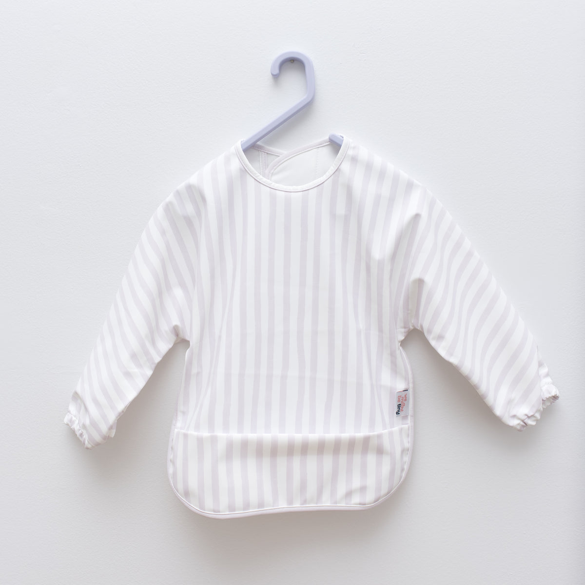 Messie Smock Bib | Lilac Stripe