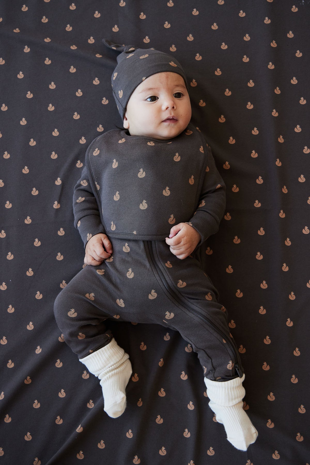 Organic Cotton Reese Zip Onepiece | Fox Cubs