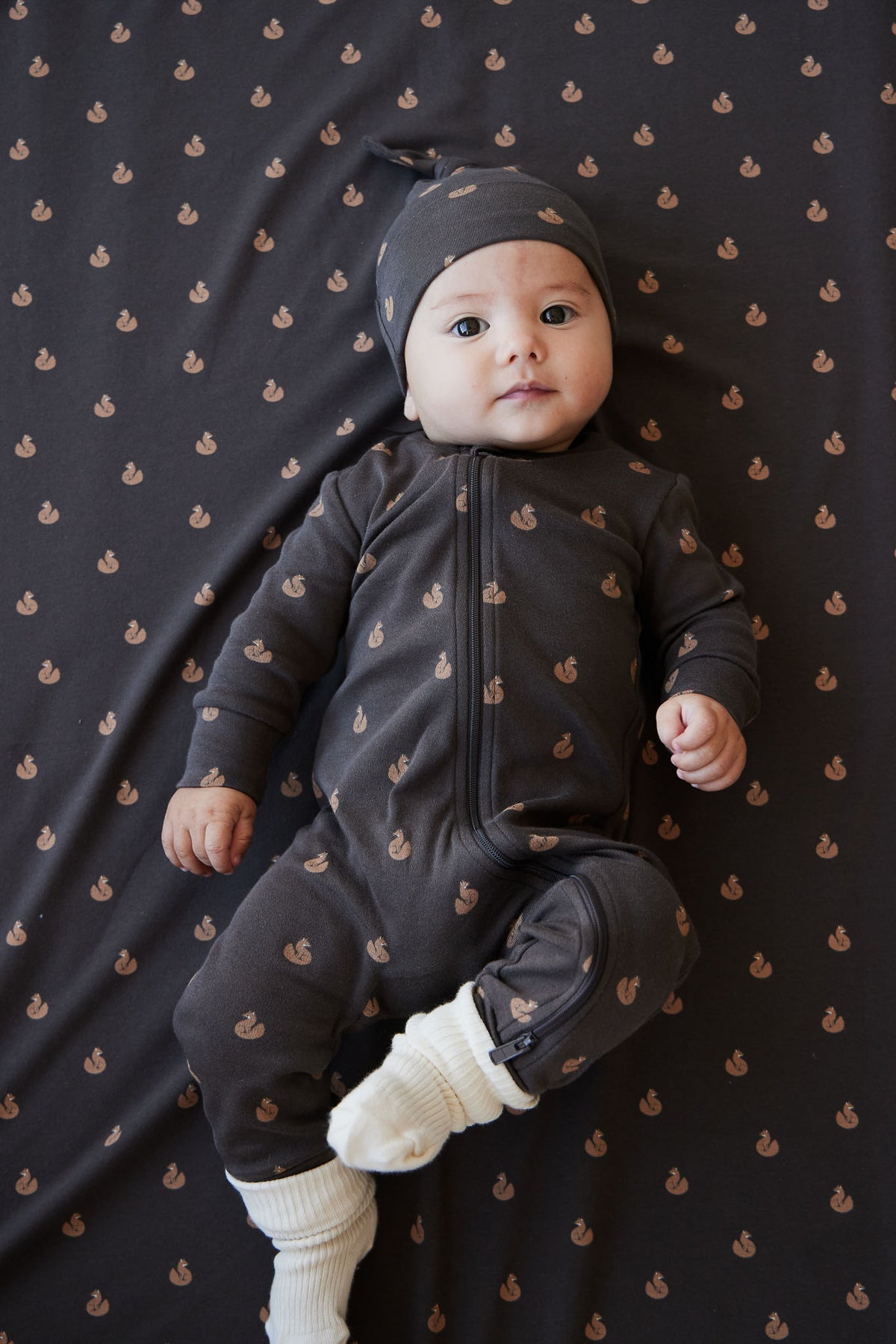 Organic Cotton Reese Zip Onepiece | Fox Cubs