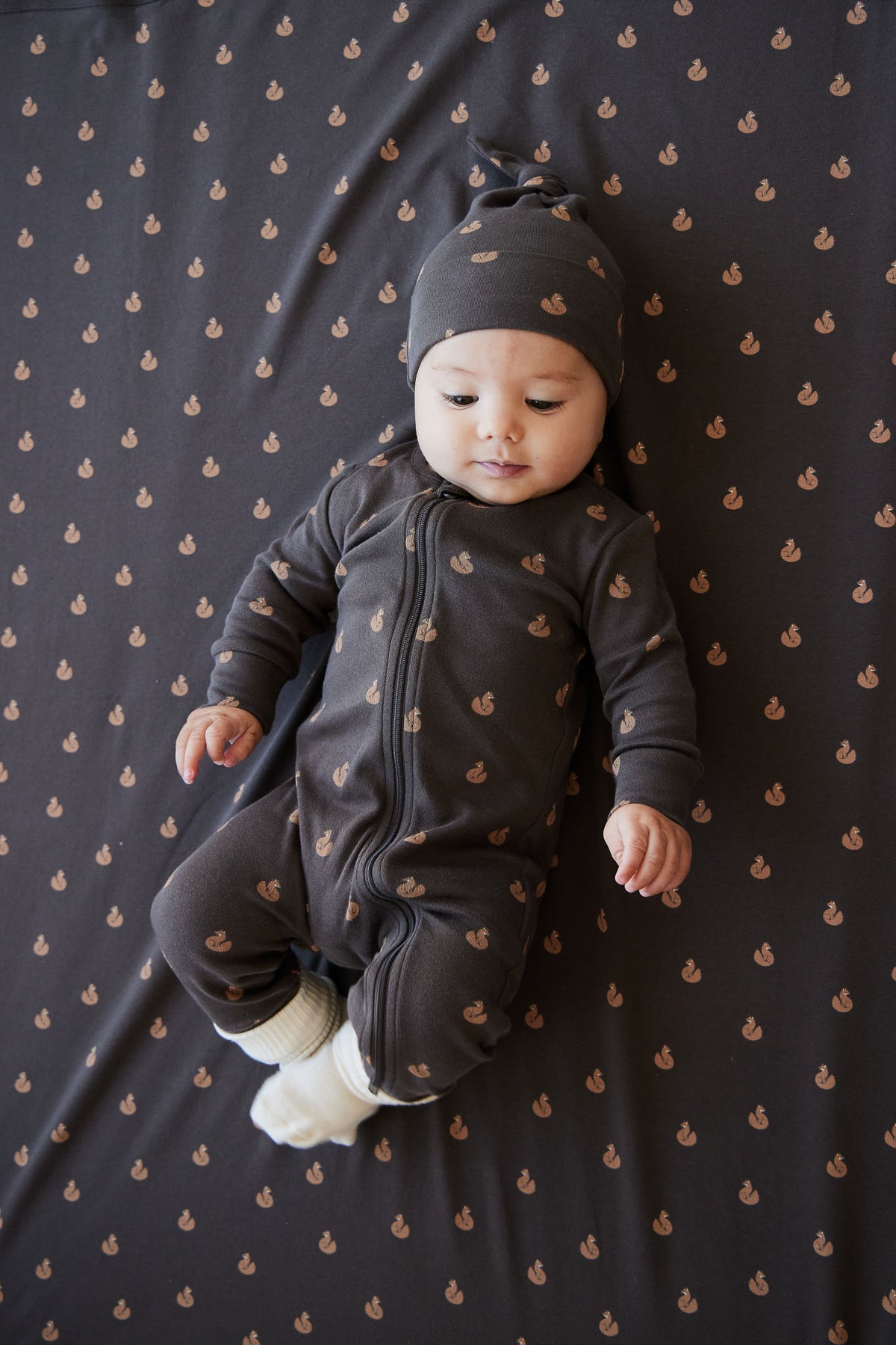 Organic Cotton Reese Zip Onepiece | Fox Cubs