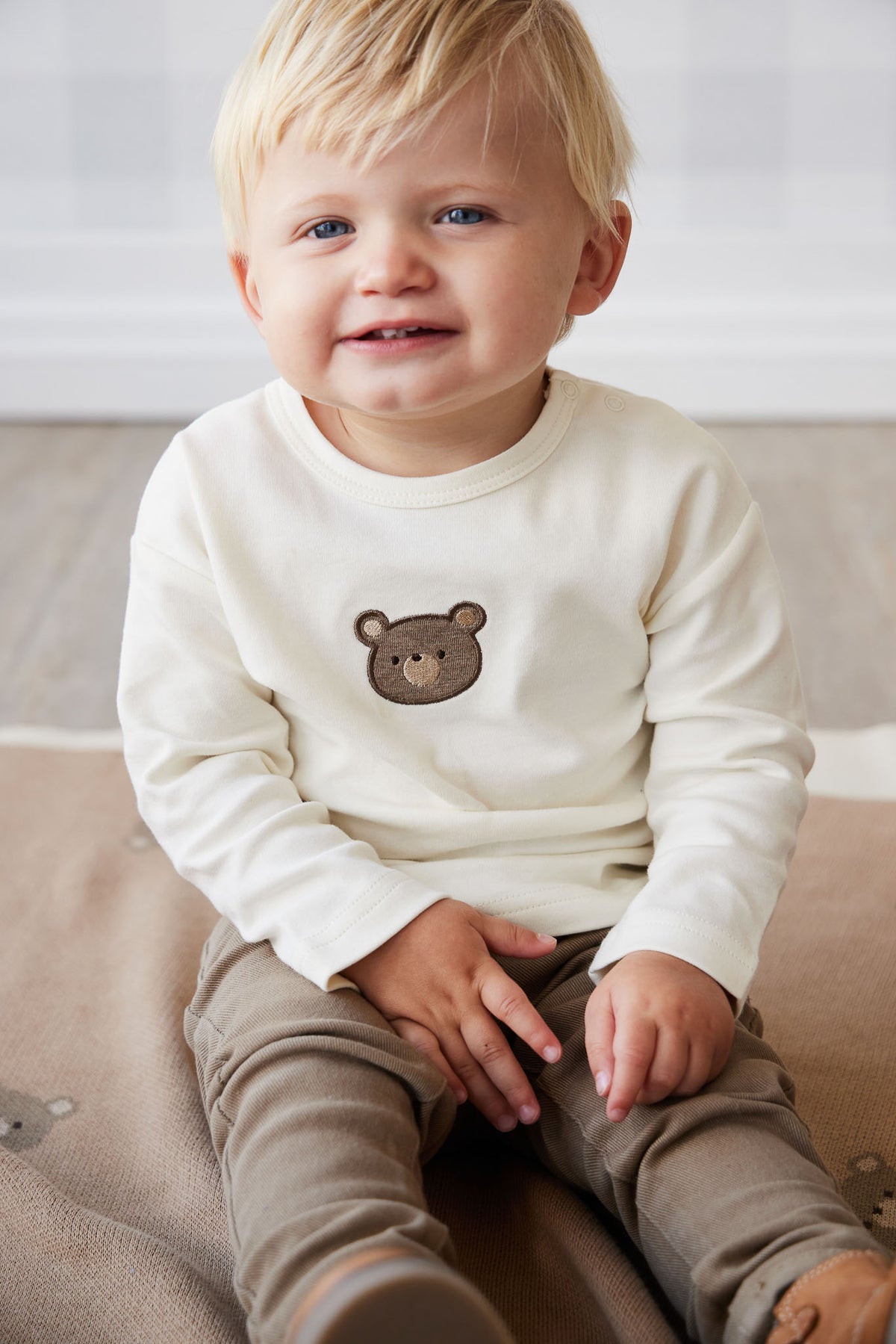 Pima Cotton Arnold Long Sleeve Top | Cloud Bear