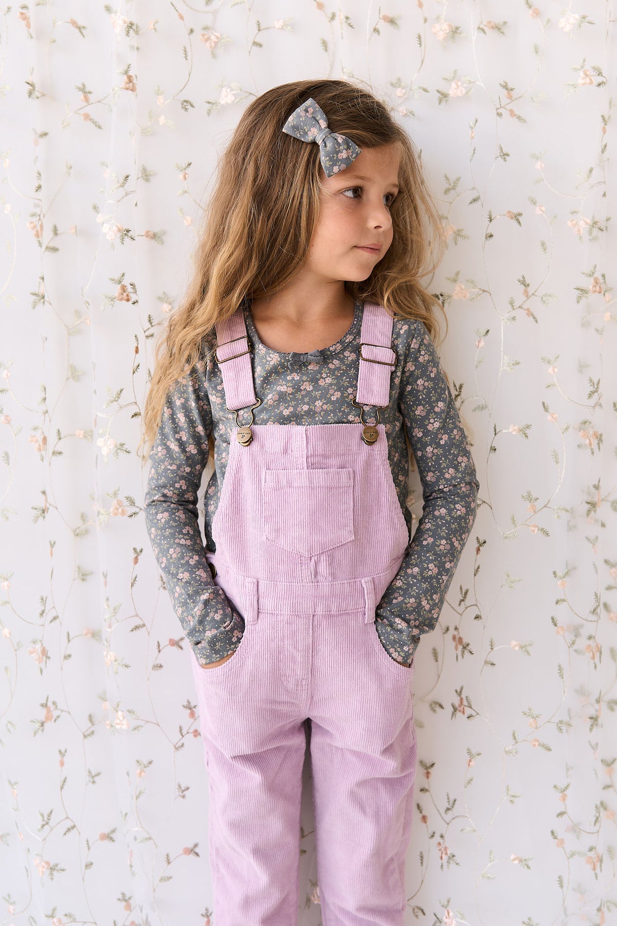 Jordie Cord Overall | Lilac Blush