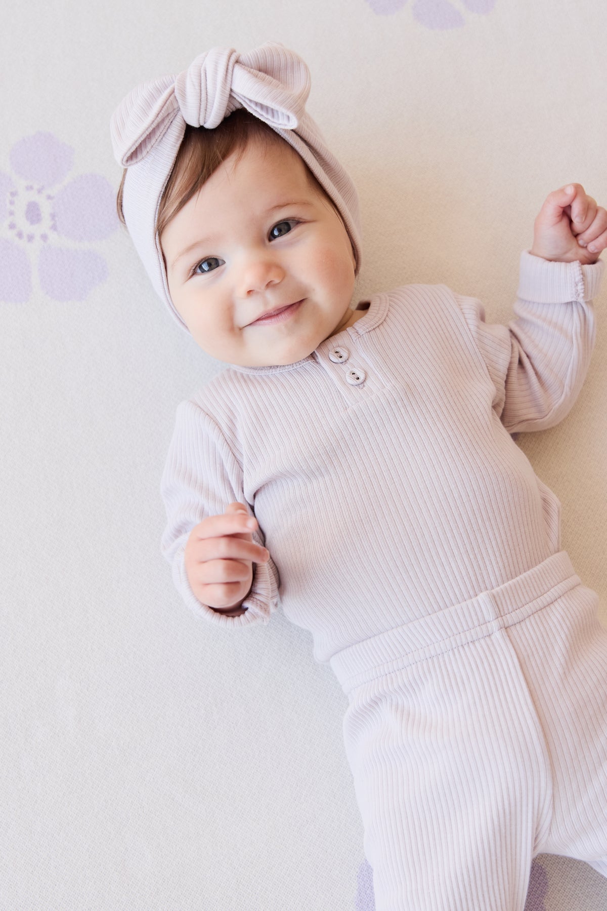 Organic Cotton Modal Long Sleeve Bodysuit | Luna