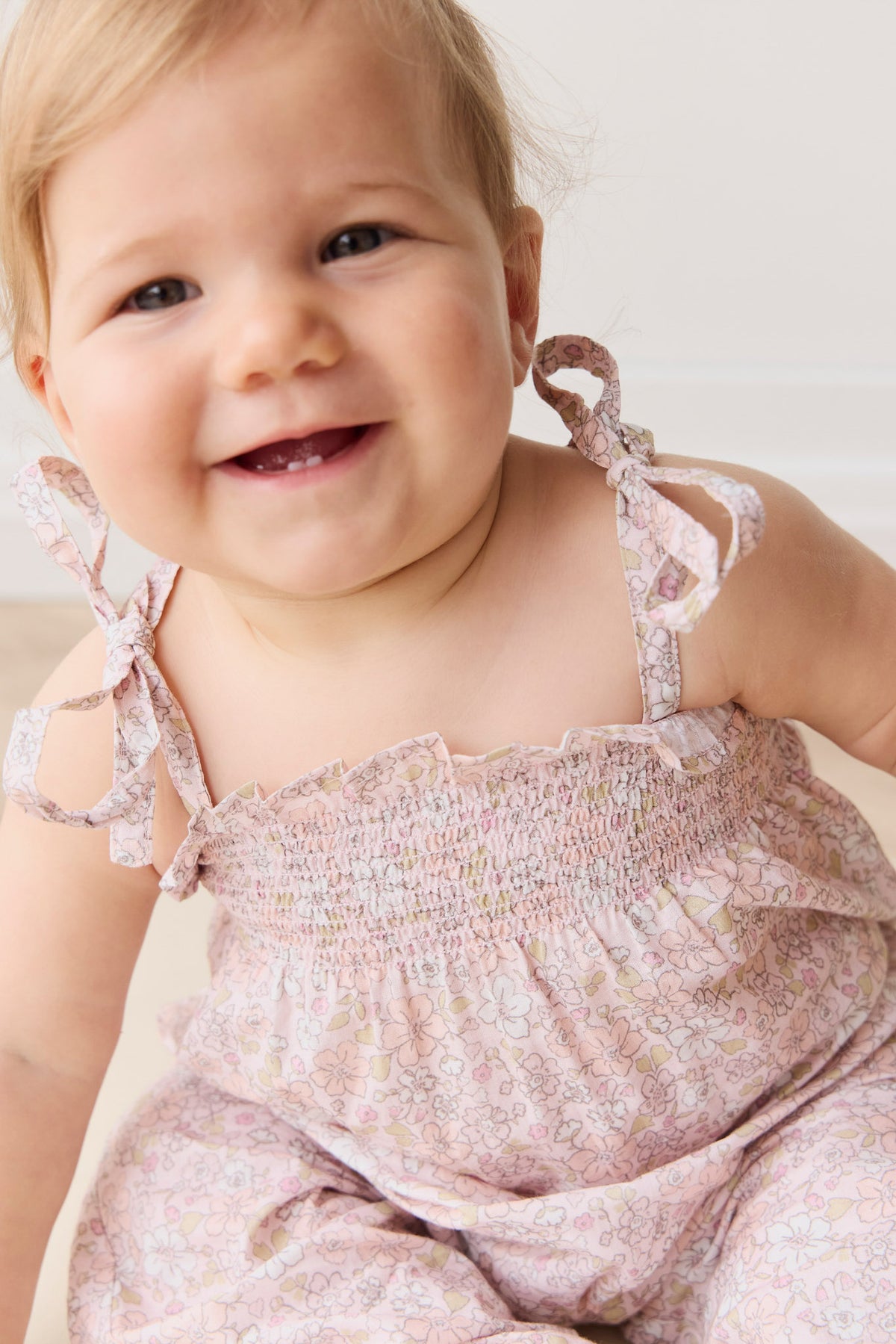 Organic Cotton Summer Playsuit | Chloe Mauve