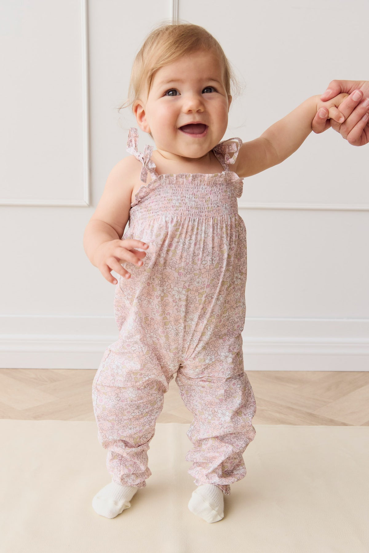 Organic Cotton Summer Playsuit | Chloe Mauve