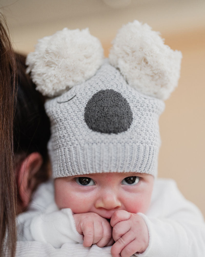 Bailey Koala Pom Pom Beanie