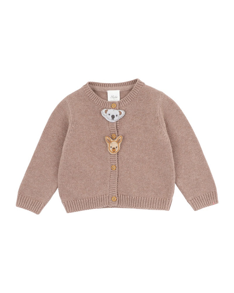 Bailey Animal Face Cardigan