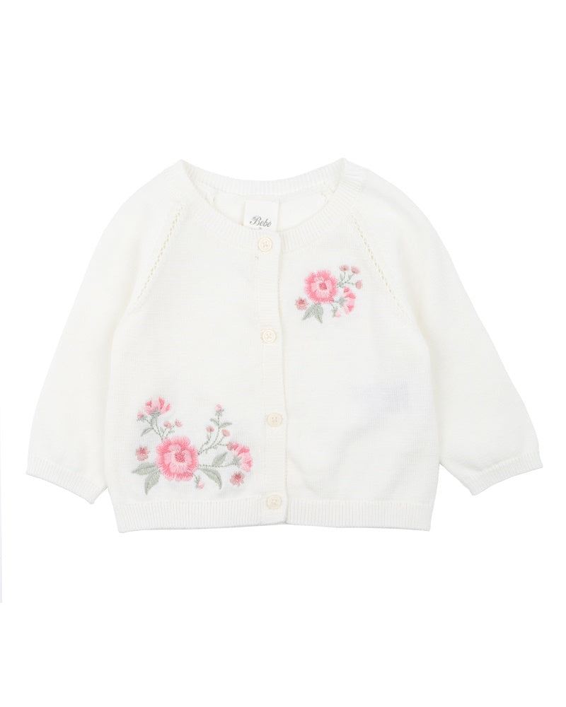 Evie Embroidered Knitted Cardigan