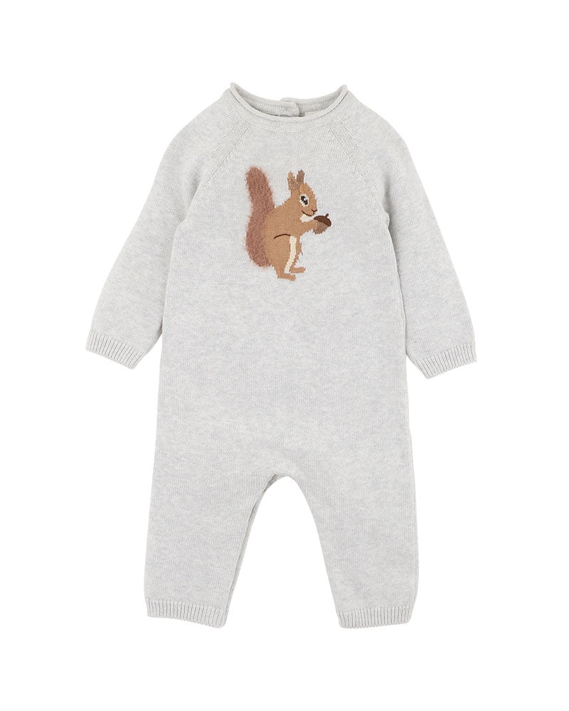 Toby Squirrel Knitted Romper