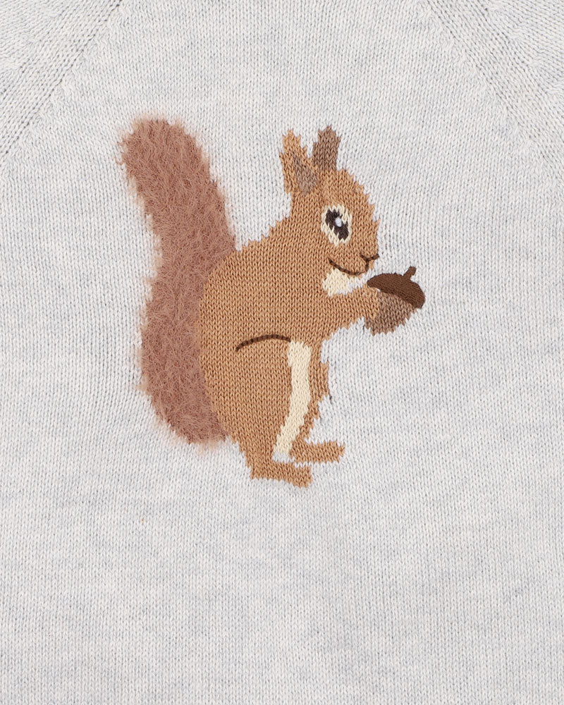 Toby Squirrel Knitted Romper