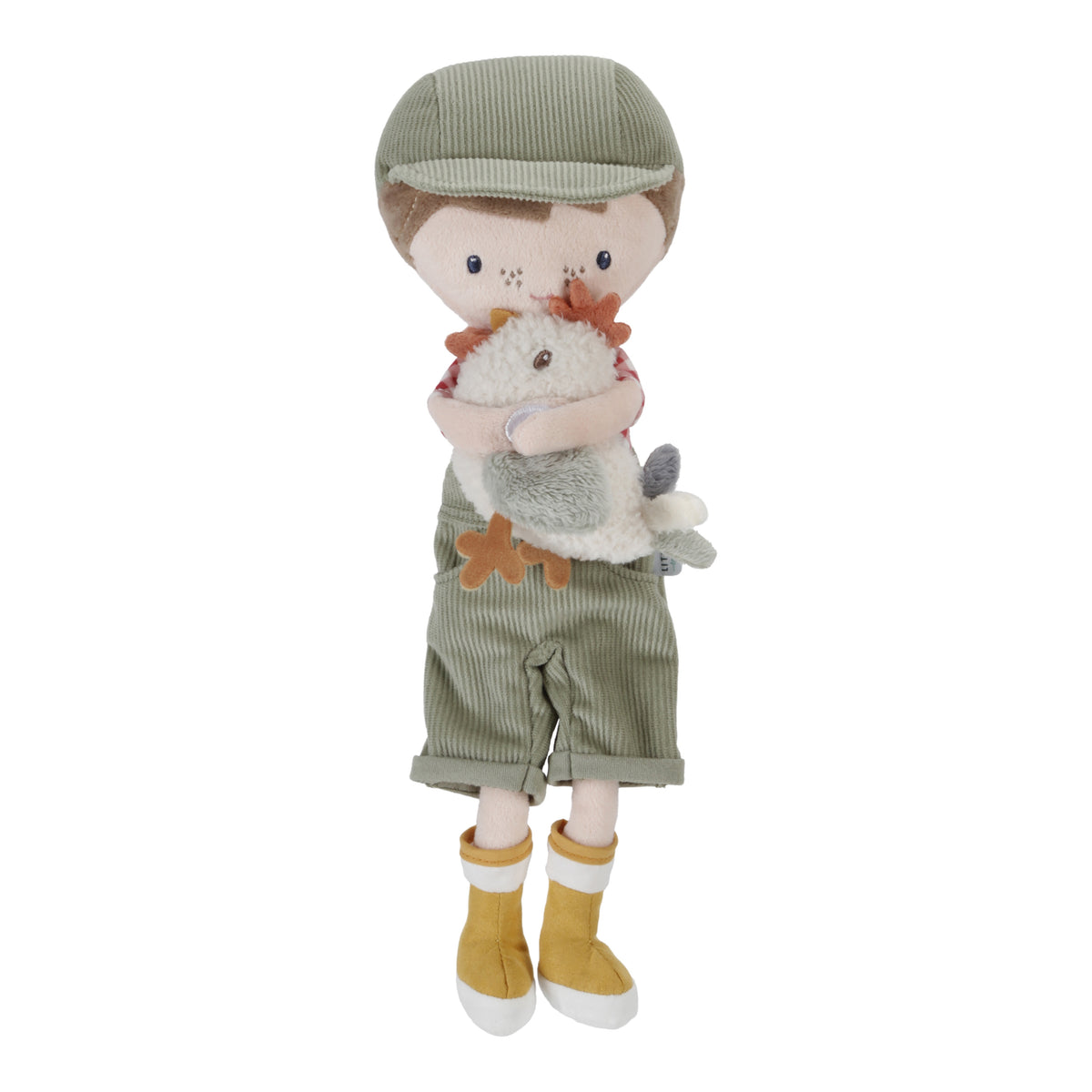 Cuddle Doll Farmer Jim with Chicken | 35cm