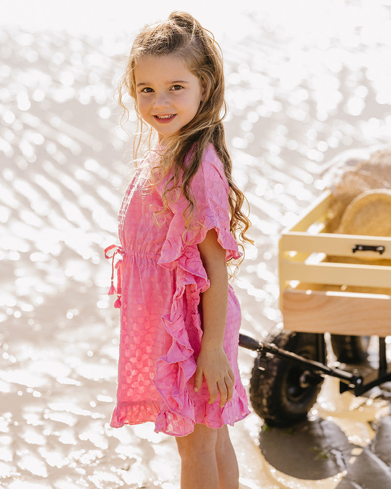 Girls Pink Kaftan