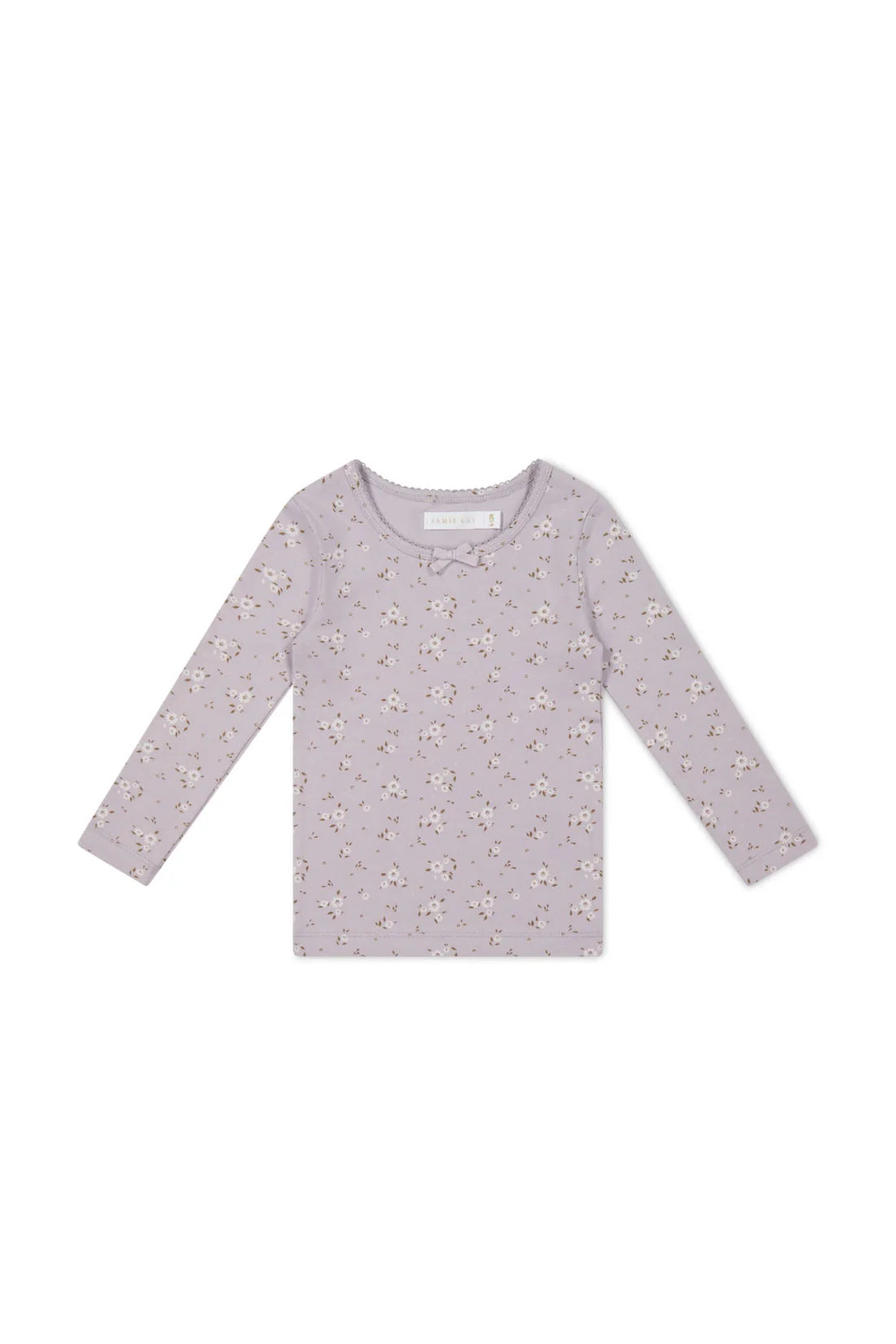 Organic Cotton Long Sleeve Top | Lulu Bloom Iris