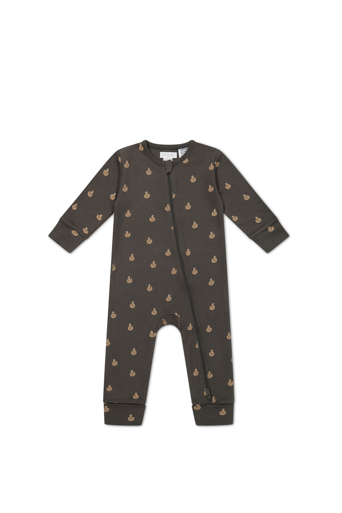 Organic Cotton Reese Zip Onepiece | Fox Cubs