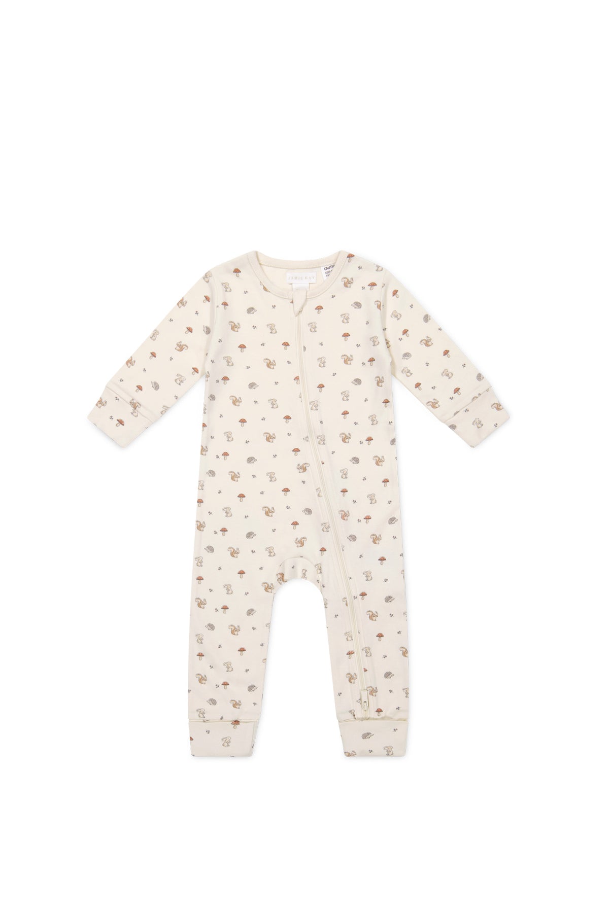 Organic Cotton Reese Zip Onepiece | Woodland Friends