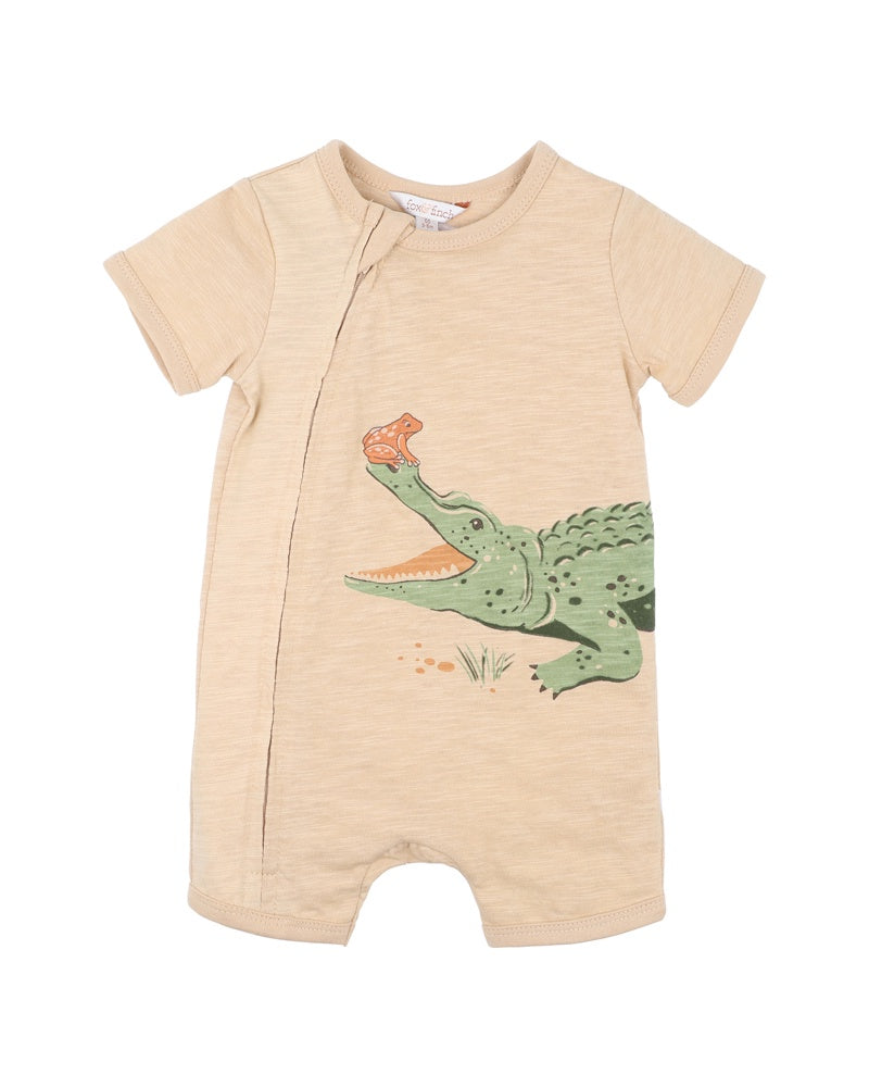 Crocodile SS Zip Romper