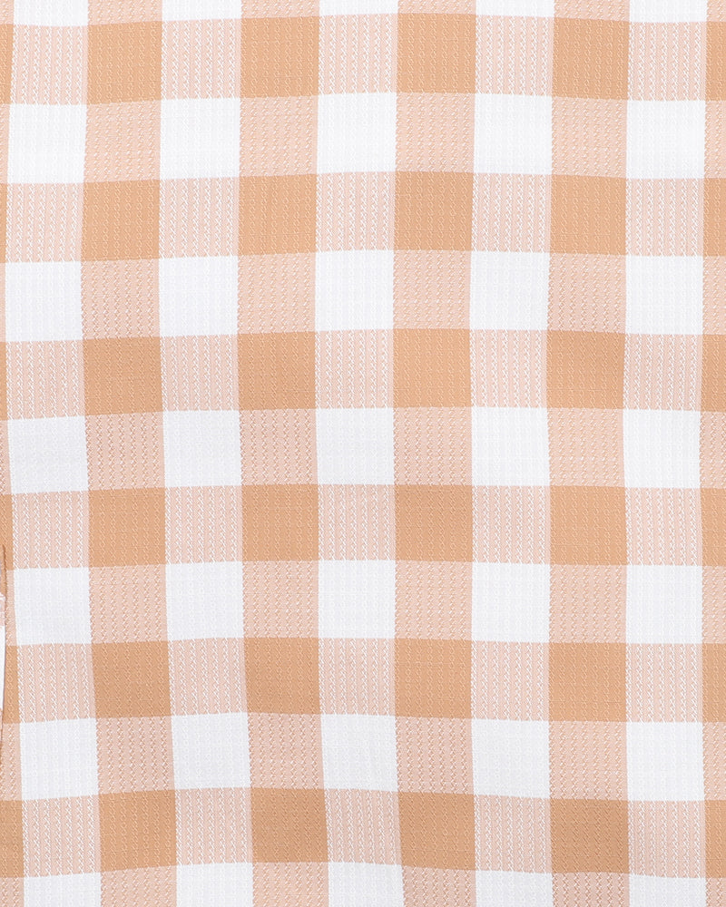 Caramel Check Romper