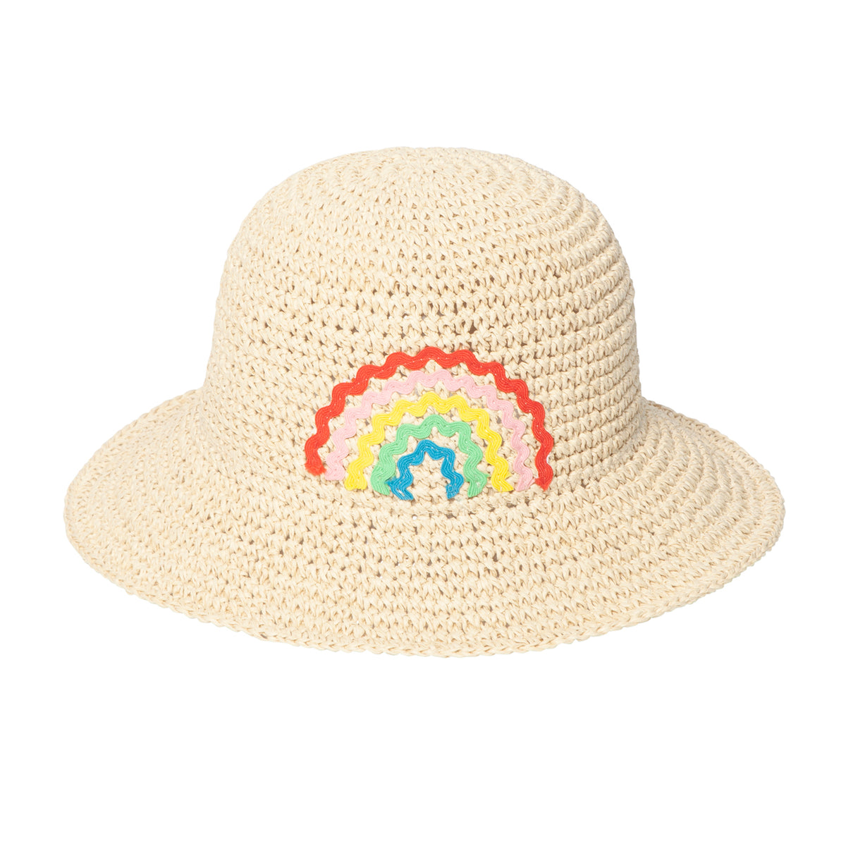 Ric Rac Rainbow Straw Bucket Hat | 3-6 YR