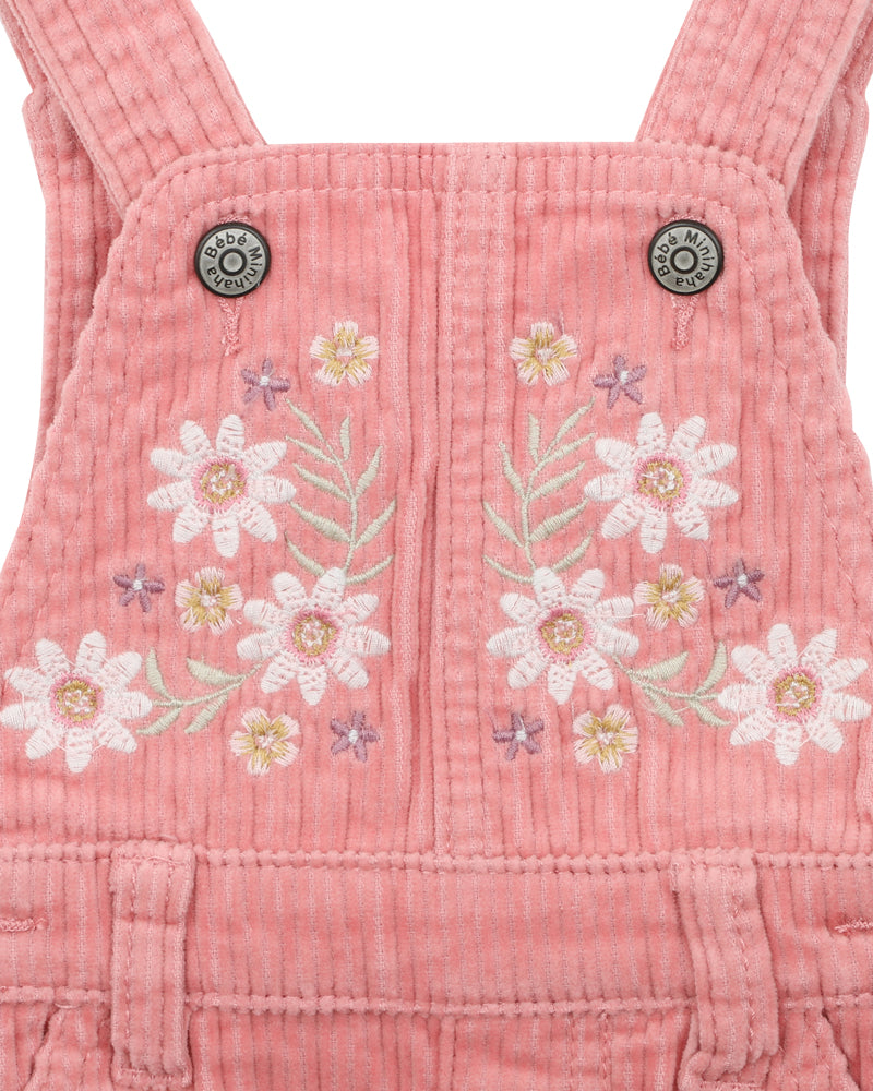 Thea Embroidered Cord Overall | 3-5