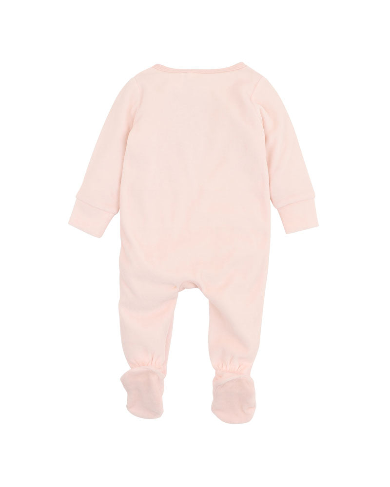 Nancy Velour LS Zip Onesie