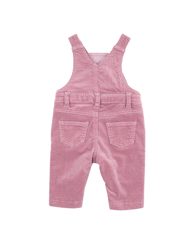 Flossy Embroidered Cord Overalls