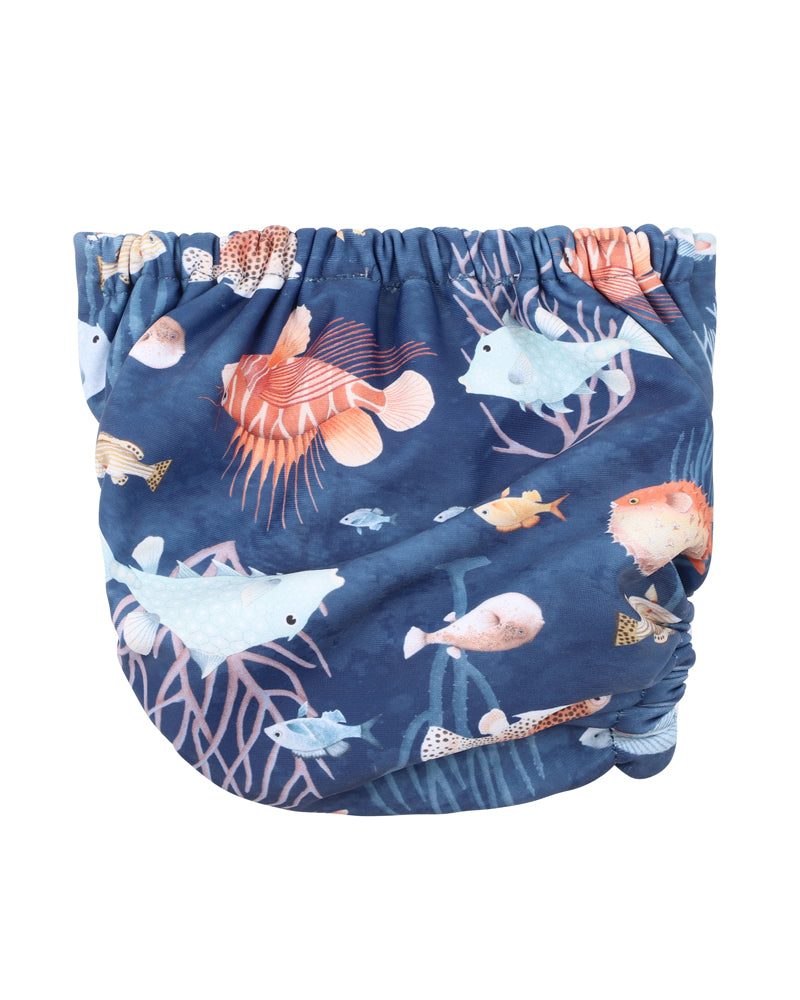 Aiden Print Aqua Nappy