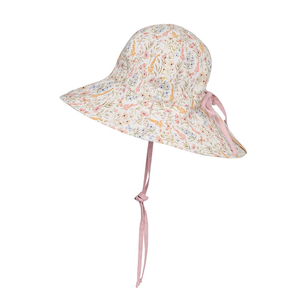 &#39;Wanderer&#39; Girls Panelled Bucket Sun Hat | Paris / Rosa