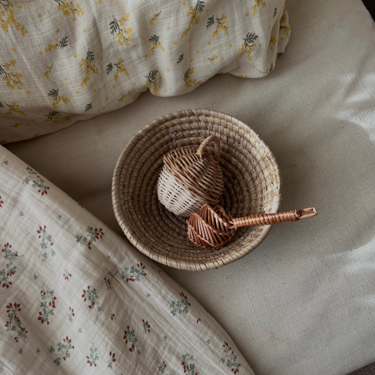 Mushroom Rattan Rattle